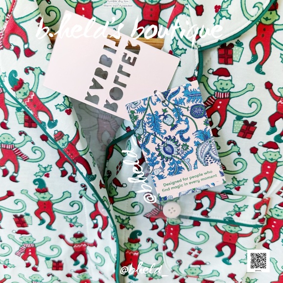 Roller Rabbit Monkey Mas Polo Pajamas in Mint Green Size XS Brand New NWT - Picture 4 of 16